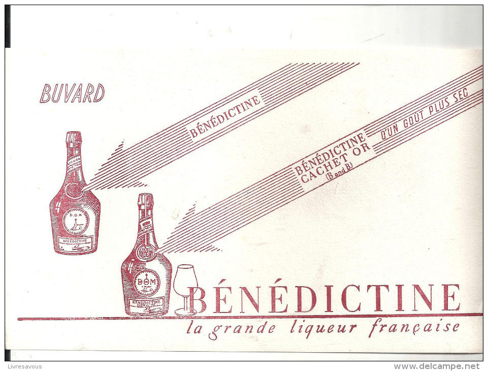 Buvard BENEDICTINE La Grande Liqueur Française - Liquor & Beer