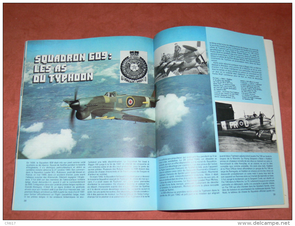 AVION GUERRE WW1  RAF  CHASSEUR  HAWKER TYPHOON  MAQUETTES ET UNIFORMES  EDITIONS ATLAS  EN 1980 - Avión