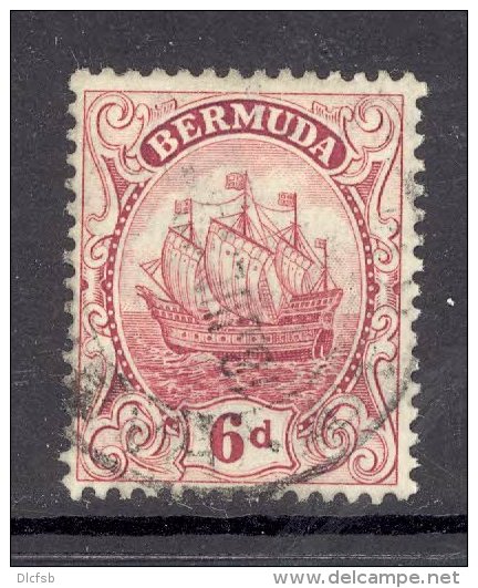 BERMUDA, 1910 6d Pale Claret (wmk Block CA) VFU, SG50, Cat &pound;20 - Bermuda
