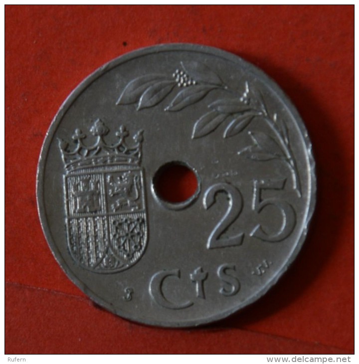 SPAIN  25  CENTIMOS  1937   KM# 753  -    (Nº04795) - 25 Centiemos