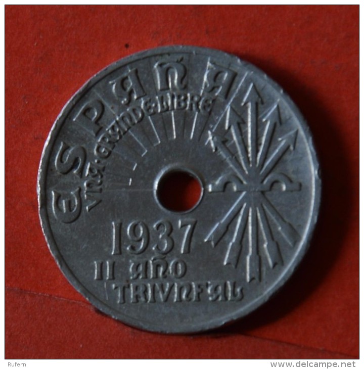 SPAIN  25  CENTIMOS  1937   KM# 753  -    (Nº04795) - 25 Centiemos