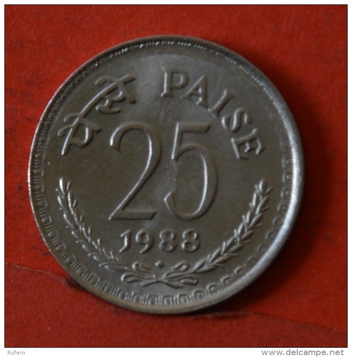 INDIA  25  PAISA  1988   KM# 49,5  -    (Nº04798) - Inde