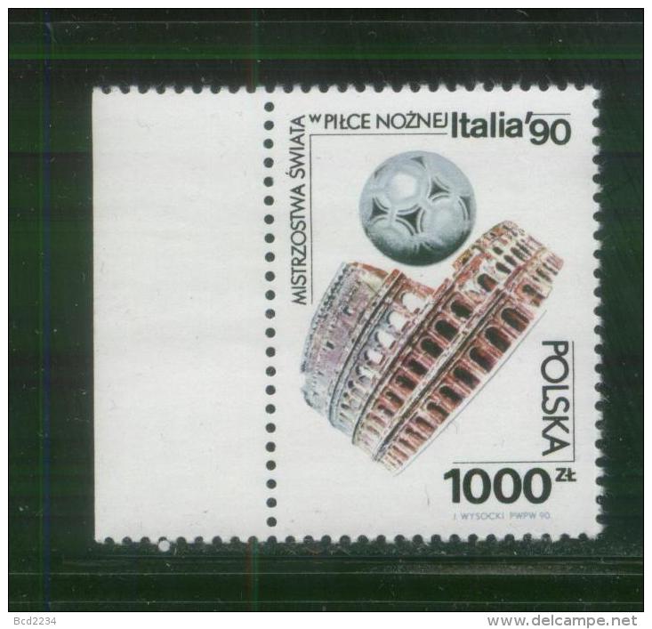 POLAND 1990 ITALIA 90 SOCCER WORLD CUP NHM MARGINAL COPY FOOTBALL SPORTS - 1990 – Italien