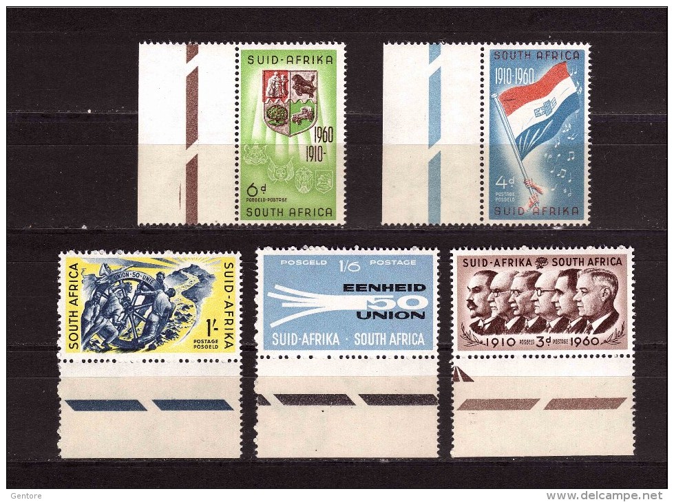 South Africa 1960  50° Years Of The Union  Cpl. Set Of 5 Yvert Cat. N°  229/33 Perfect MNH ** - Other & Unclassified