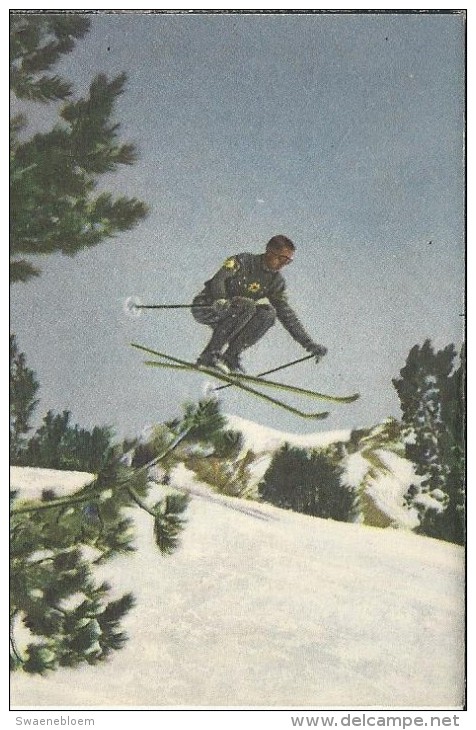 0069. Skiër In Zijn Element. - Blue Band - Sportboek: 40 Sporten In Woord En Beeld - Wintersport