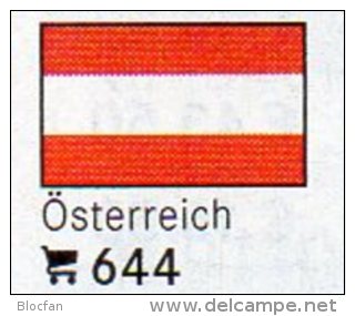 6 Flaggen-Sticker Österreich In Farbe Pack 7€ Zur Kennzeichnung Von Alben+ Sammlungen Firma LINDNER #644 Flag Of Austria - Álbumes, Forros Y Hojas