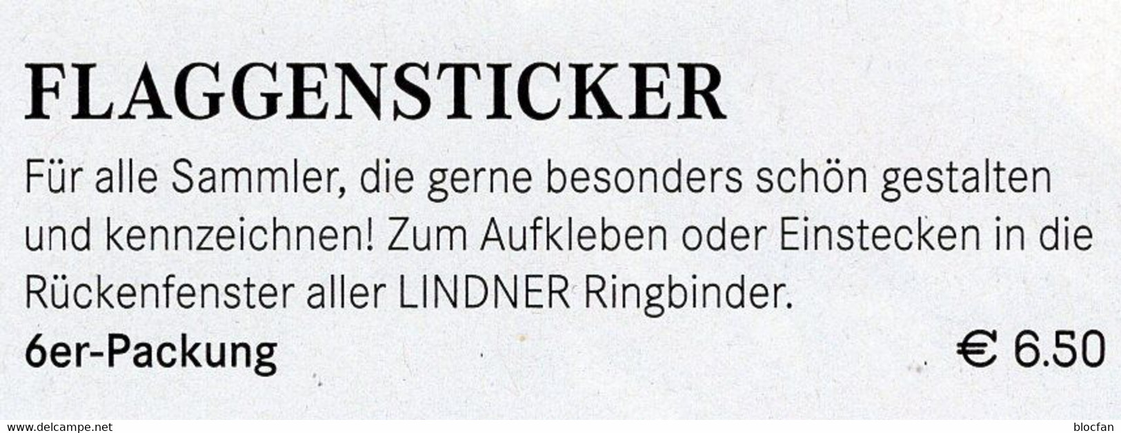 6 Flaggen-Sticker Luxemburg In Farbe Pack 7€ Zur Kennzeichnung Von Alben+ Sammlung Firma LINDNER #654 Flag Of Luxembourg - Álbumes, Forros Y Hojas