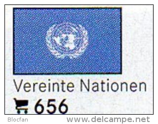 6 Flaggen-Sticker Vereinte Nationen In Farbe Pack 7€ Zur Kennzeichnung Von Alben+Sammlung Firma LINDNER #656 Flag Of UNO - Albums, Mappen & Vellen