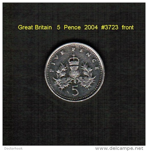 GREAT BRITAIN   5  PENCE  2004  (KM # 988) - 5 Pence & 5 New Pence