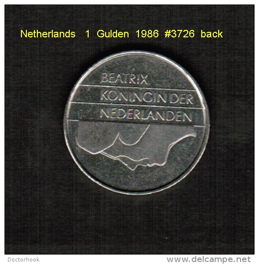 NETHERLANDS   1  GULDEN  1986  (KM # 205) - 1980-2001 : Beatrix