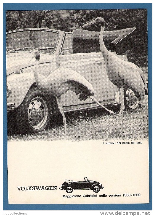 # VOLKSWAGEN  1970s Italy Car Advert Pub Pubblicità Reklame Auto Voiture Coche Carro - KFZ