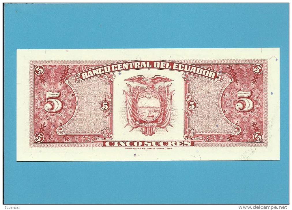 ECUADOR - 2 X 5 SUCRES - 22.11.1988 - Pick 113d - Série ID - UNC. - FOLLOWED NUMBERS-NOMBRES SUIVANTS-NUMEROS SEGUIDOS - Ecuador