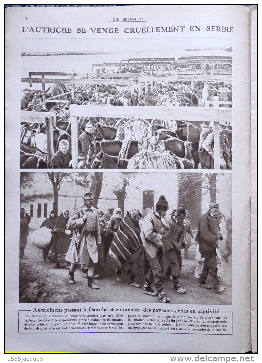 LE MIROIR N° 105 / 28-11-915 LOOS COSAQUES SERBIE POINCARÉ SOUS-MARIN TIRAILLEURS SÉNÉGALAIS VARDAR DANNEMARIE - Weltkrieg 1914-18