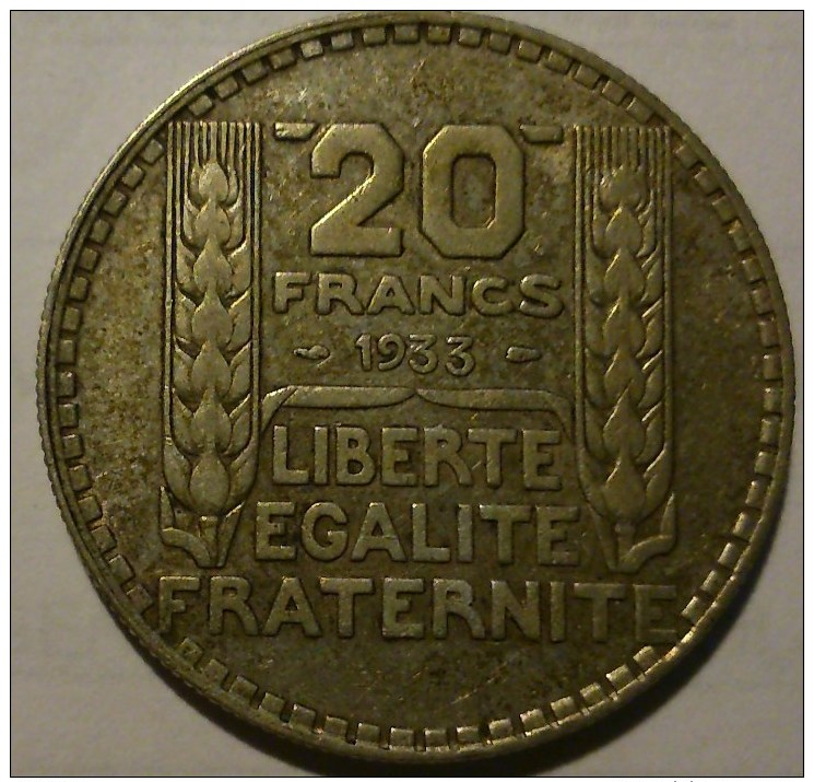 20 FRANCS TURIN 1933 (2) - Autres & Non Classés