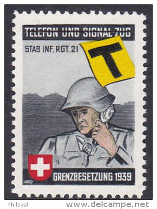 Timbre Militaire Suisse - Timbre Du Soldat - Etichette