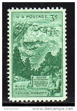 1952 USA Mt Rushmore 25th Anniversary Stamp Sc#1011 George Washington Abraham Lincoln Jefferson Roosevelt - George Washington