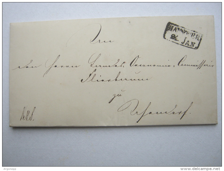 HANNOVER, Stempel Auf Brief Mit Vollem Inhalt Aus 1844 - Prephilately