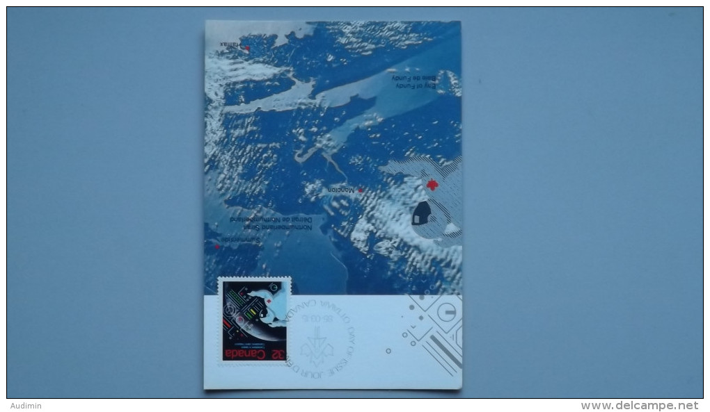 Kanada 945 Scott 1046 Maximumkarte MK/MC, ESST, 1. Weltraumflug Eines Kanadiers (1984) - Tarjetas – Máxima