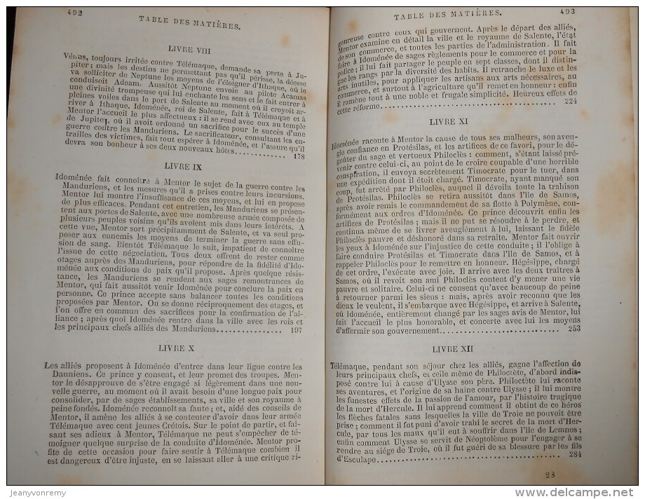 Les Aventures De Télémaque Suivies Des Aventures D'Aristonoüs. Par Fénelon. 1872. - 1801-1900