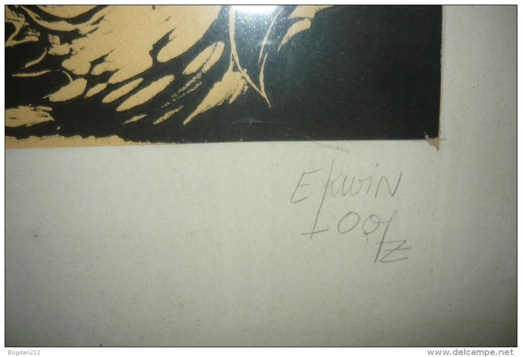 E.LOOTZ - Holzschnit mit Signature,  8 scans