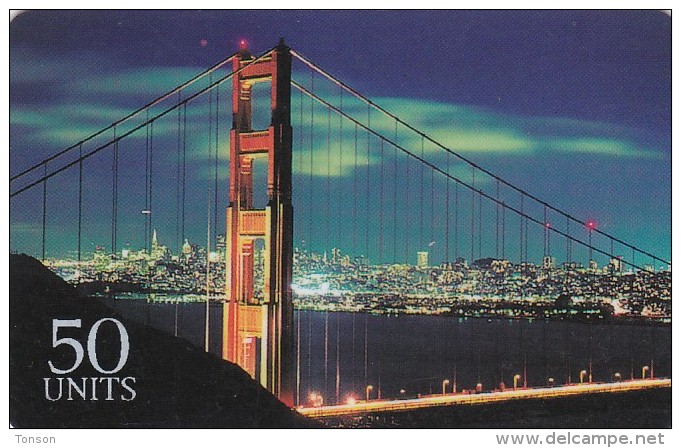Norway, PPC 01-B04, Golden Gate, Bridge, Hvid, N.v.hj, 2 Lines, 2 Scans. + Other Countries. Exp : 12/97 - Norway