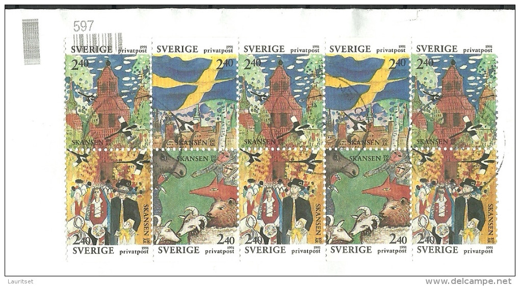 SCHWEDEN Sweden Letter To Estonia Estland Estonie 2014 Skansen 1991 Stamps - Lettres & Documents