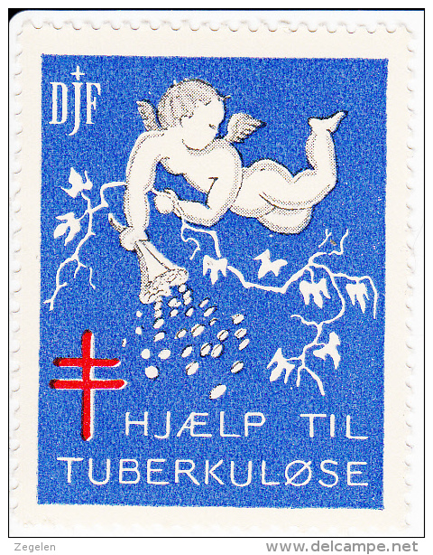 Denemarken Kerstvignetten Danmarks Julemaerkesamler Forening 1949 Cat 60.00 DKK** - Local Post Stamps