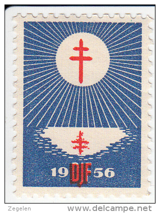Denemarken Kerstvignetten Danmarks Julemaerkesamler Forening 1956 Cat 15.00 DKK** - Local Post Stamps