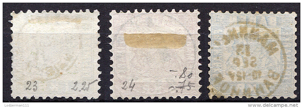 BADEN 1868 Perf.10 - Mi.23-25 (Yv.23-25, Sc.26-28) Used Set (perfect) VF - Autres & Non Classés