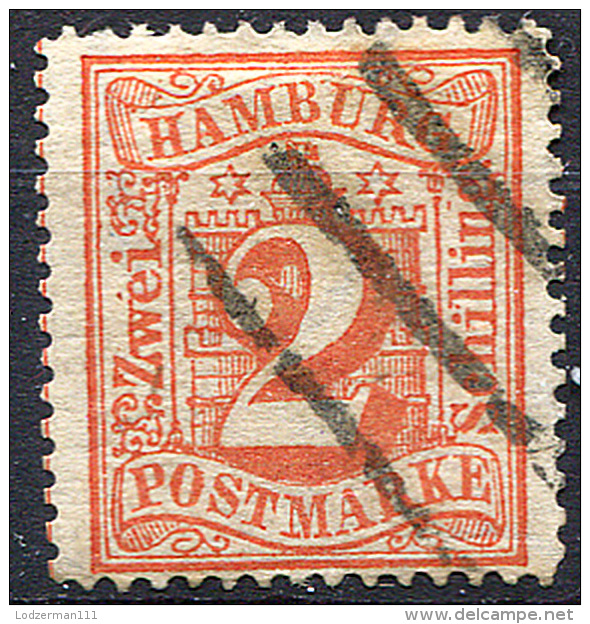 HAMBURG 1864 Wmk Perf.13.5 - Mi.13 (Yv.15, Sc.15) Used (perfect) VF - Hambourg