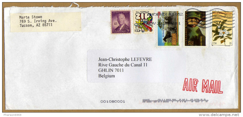 Enveloppe Cover Brief To Ghlin Belgium - Briefe U. Dokumente