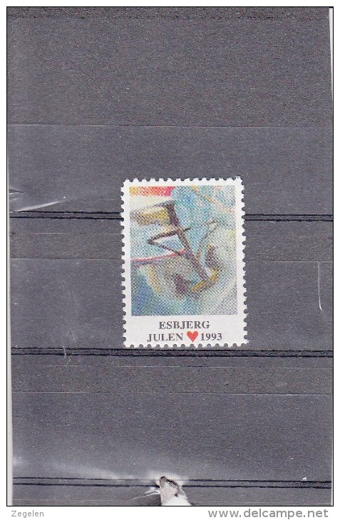 Denemarken Kerstvignetten Esjberg Julemaerke Junior Chamber 1993 6.00 DKK* - Local Post Stamps
