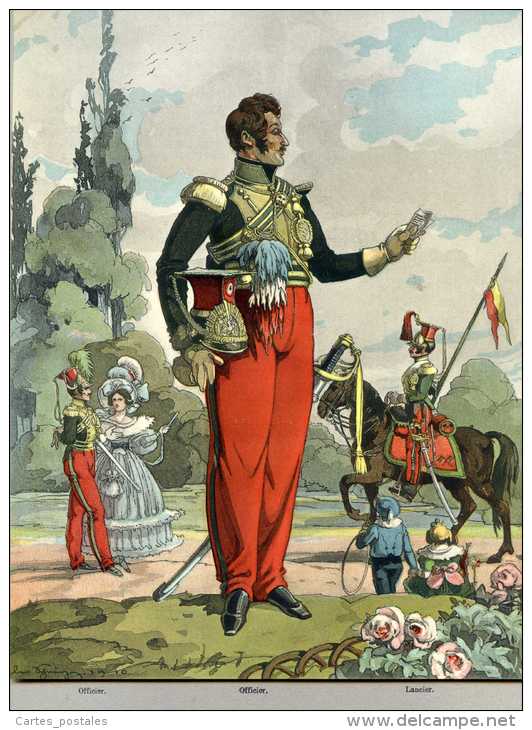 Régiment Des Lanciers D'ORLEANS Première Formation à HAGUENAU  ( GRAVURE ) - Uniformes