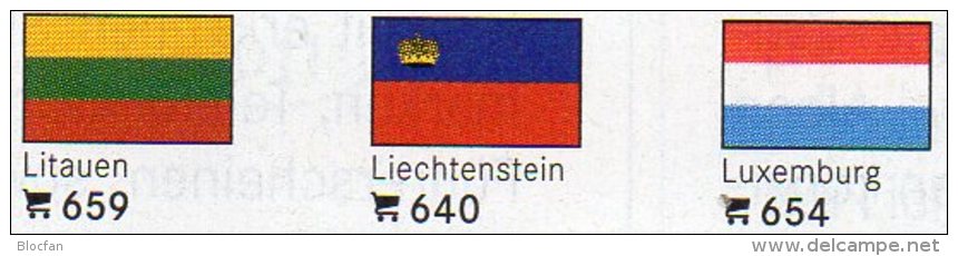 Vario 6-Pack In Farbe 3x2 Flaggen-Sticker 7€ Zur Kennzeichnung Von Alben+Sammlungen Firma LINDNER #600 Flag Of The World - Toebehoren