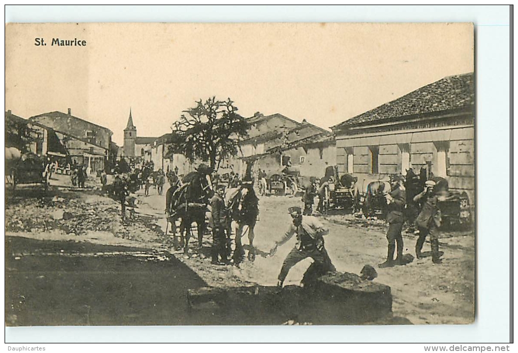 SAINT MAURICE Sous Les COTES - Soldats Dans Le Village - Militaria - F. Conrard N° 172 - 2 Scans - Autres & Non Classés