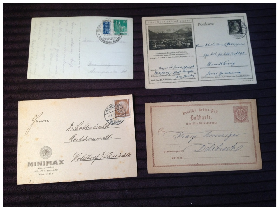 Altdeutschland Deutsches Reich Bis BRD Ca.1868-1988 Sammlung 95 Briefe, Ganzsachen & Ansichtskarten (collection Lettre). - Briefe U. Dokumente