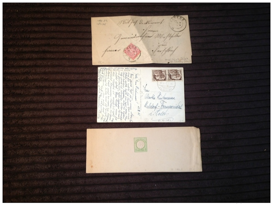 Altdeutschland Deutsches Reich bis BRD ca.1868-1988 Sammlung 95 Briefe, Ganzsachen & Ansichtskarten (collection lettre).