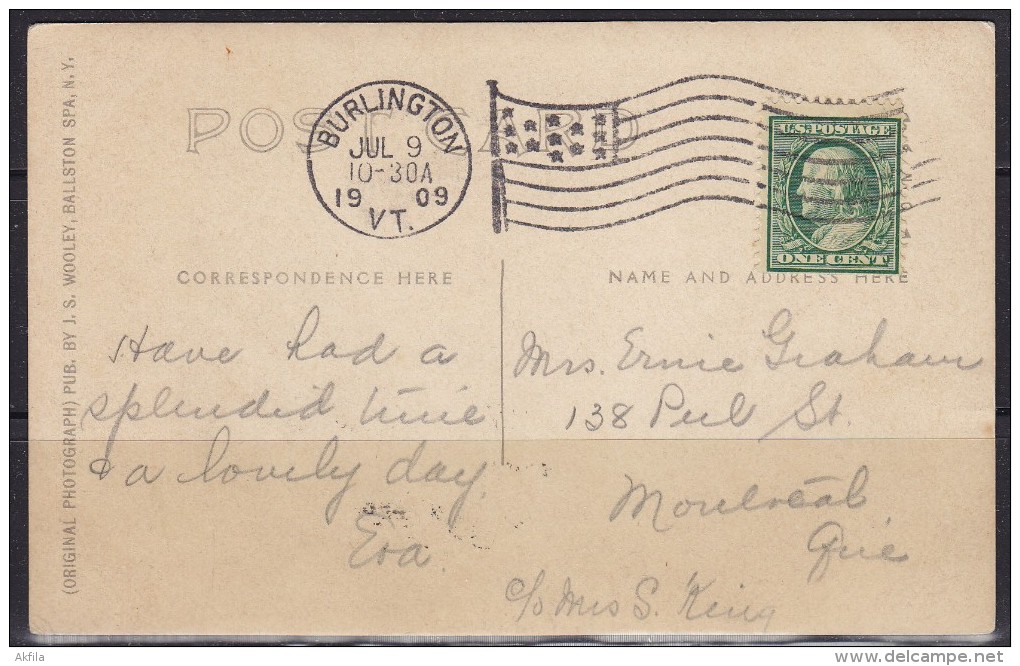 3138. USA, 1909, Postcard - Burlington