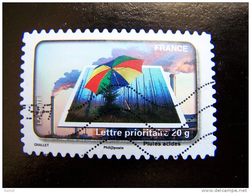 OBLITERE FRANCE ANNEE 2010 N° 413 LE TIMBRE FETE L´EAU LES PLUIES ACIDES - Gebraucht