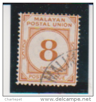 MALAYA Scott # J-16 USED Postage Due Catalogue $16.00 - Malaya (British Military Administration)