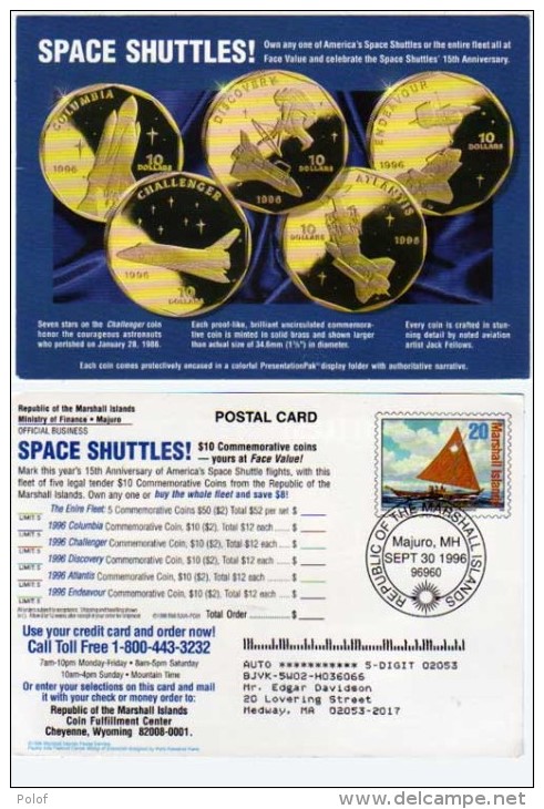 Space Shuttles ! Repro Pièces De Monnaies + Fac Similé Timbre  (63446) - Monnaies (représentations)