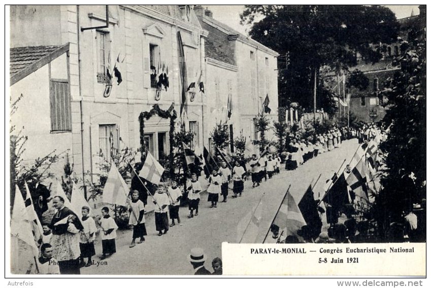 71  PARAY LE MONIAL  -  CONGRES EUCHARISTIQUE NATIONAL 5-8 JUIN 1921 - Paray Le Monial