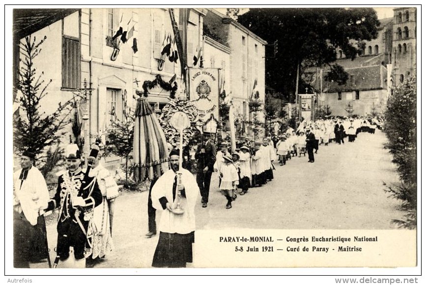 71  PARAY LE MONIAL  -  CONGRES EUCHARISTIQUE NATIONAL 5-8 JUIN 1921 - Paray Le Monial