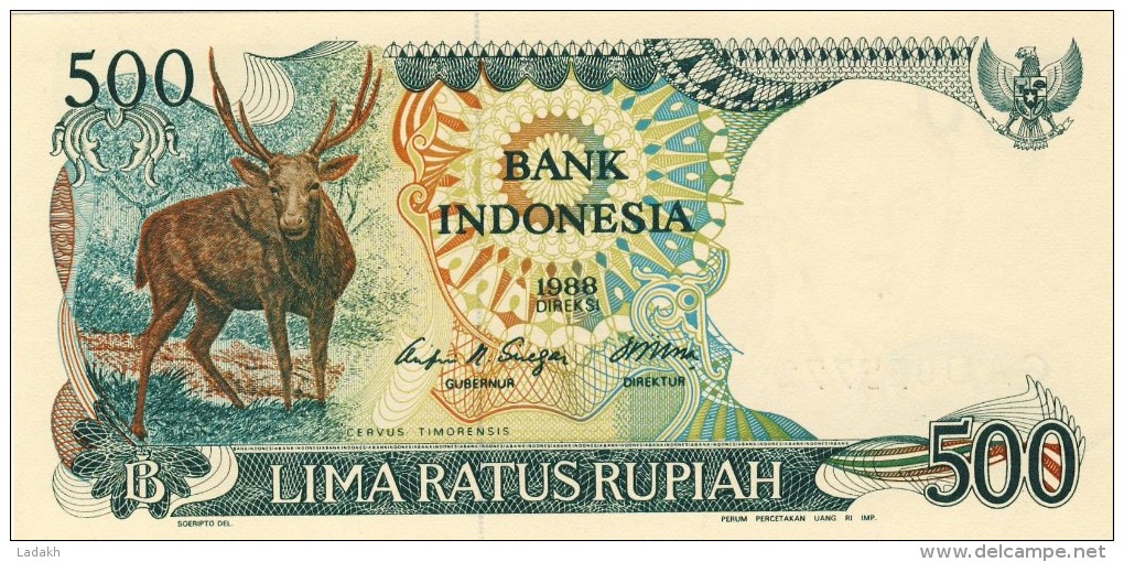 BILLET # INDONESIE # 500  RUPIAH  # LIMARATUS RUPIAH #  PICK 123 # 1988 #  NEUF # - Indonesia