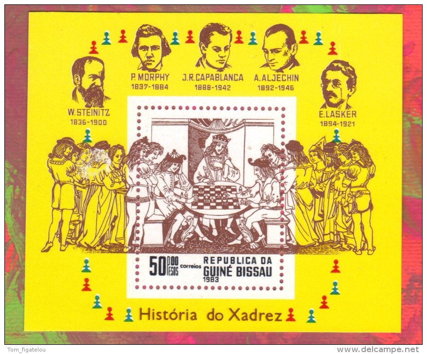 GUINEE BISSEAU 1983 Neuf** Echecs Echec Chess Ajedrez Schach Scacchi - Scacchi