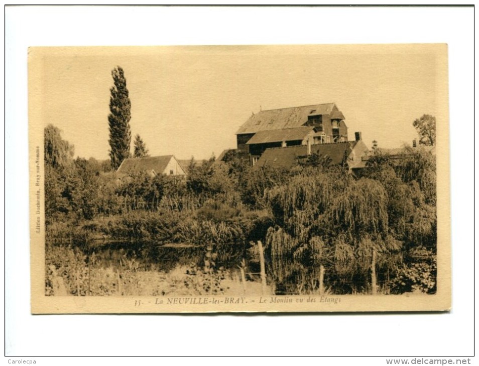 CP - LA NEUVILLE LES BRAY (80) Le Moulin Vu Des étangs - Autres & Non Classés