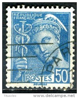FRANCE 414A°  0,50f  Bleu  Type Mercure (10% De La Cote + 0,15€) - 1938-42 Mercure