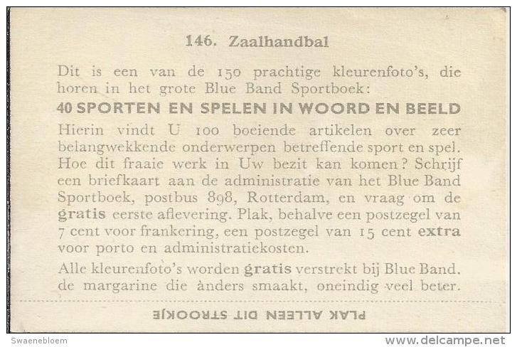 0146. Zaalhandbal. Blue Band. Sportboek: 40 Sporten In Woord En Beeld. Handbal - Handball