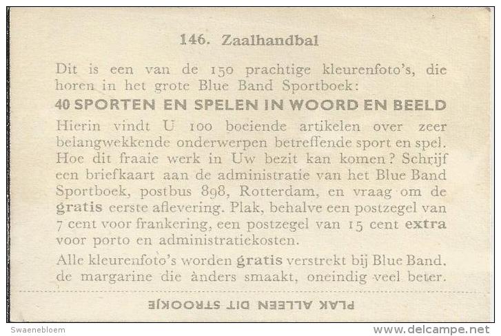 0146. Zaalhandbal. Blue Band. Sportboek: 40 Sporten In Woord En Beeld. Handbal - Handbal