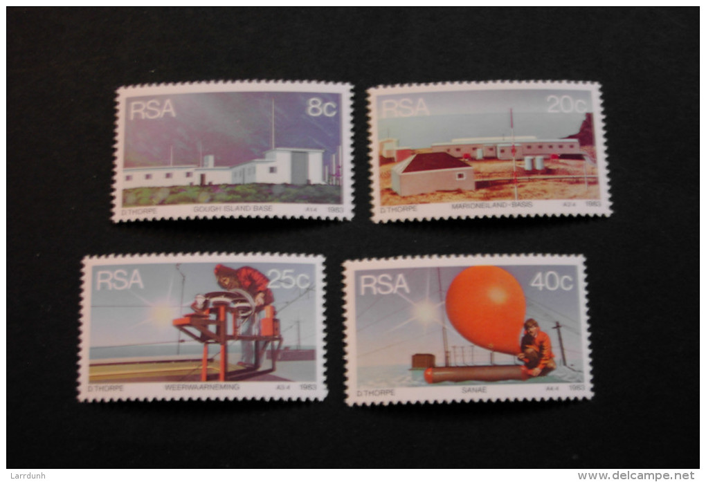 South Africa 610-13  Weather Station Gough Is Marion Island Reading Intruments Weather Balloon Antarctica MNH 1983 A04s - Autres & Non Classés